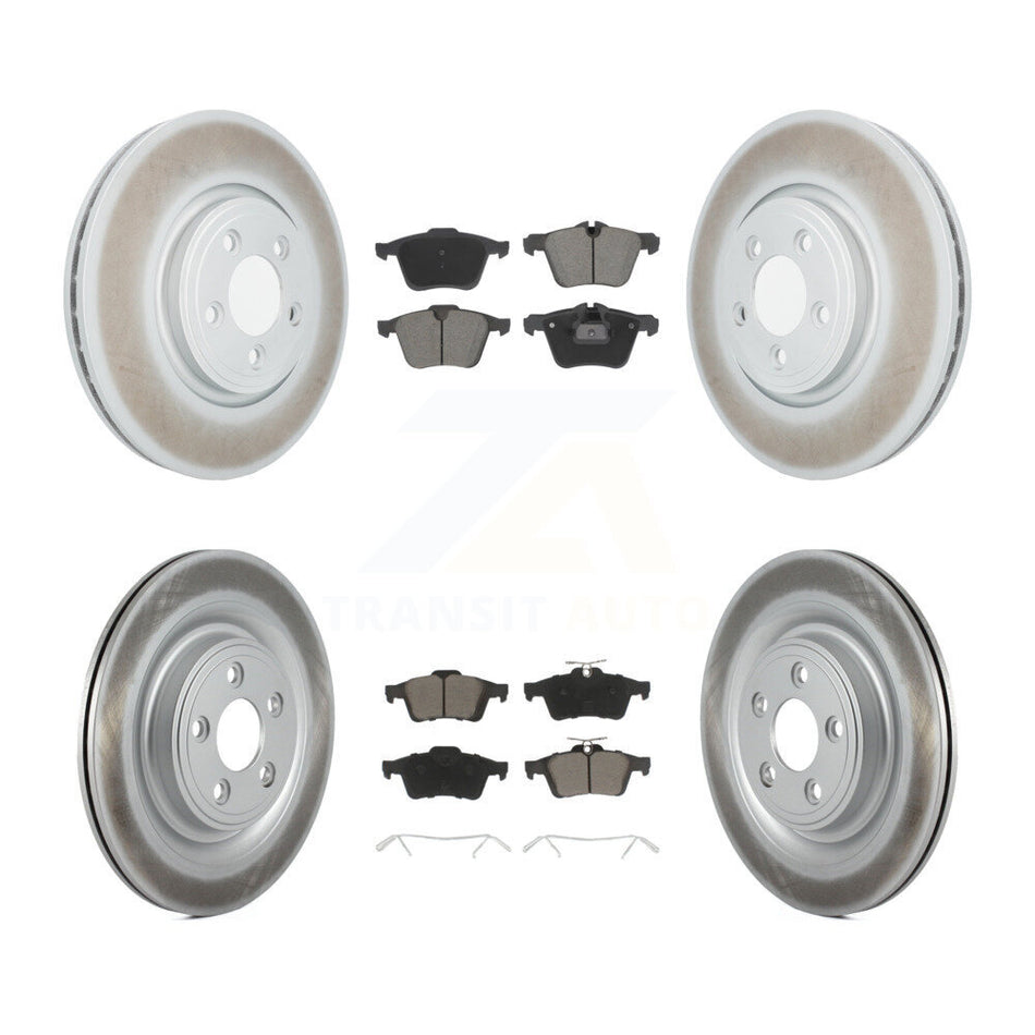 Front Rear Coat Brake Rotor Ceramic Pad Kit For Jaguar XF With 326mm Diameter KGC-102497