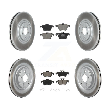 Front Rear Coat Brake Rotor Ceramic Pad Kit For Jaguar XF With 380mm Diameter KGC-102498