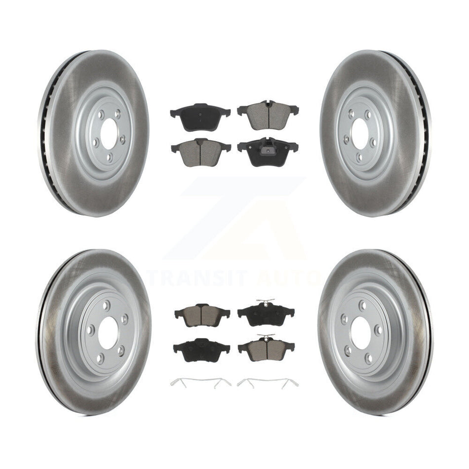 Front Rear Coat Brake Rotor Ceramic Pad Kit For Jaguar XF With 380mm Diameter KGC-102498