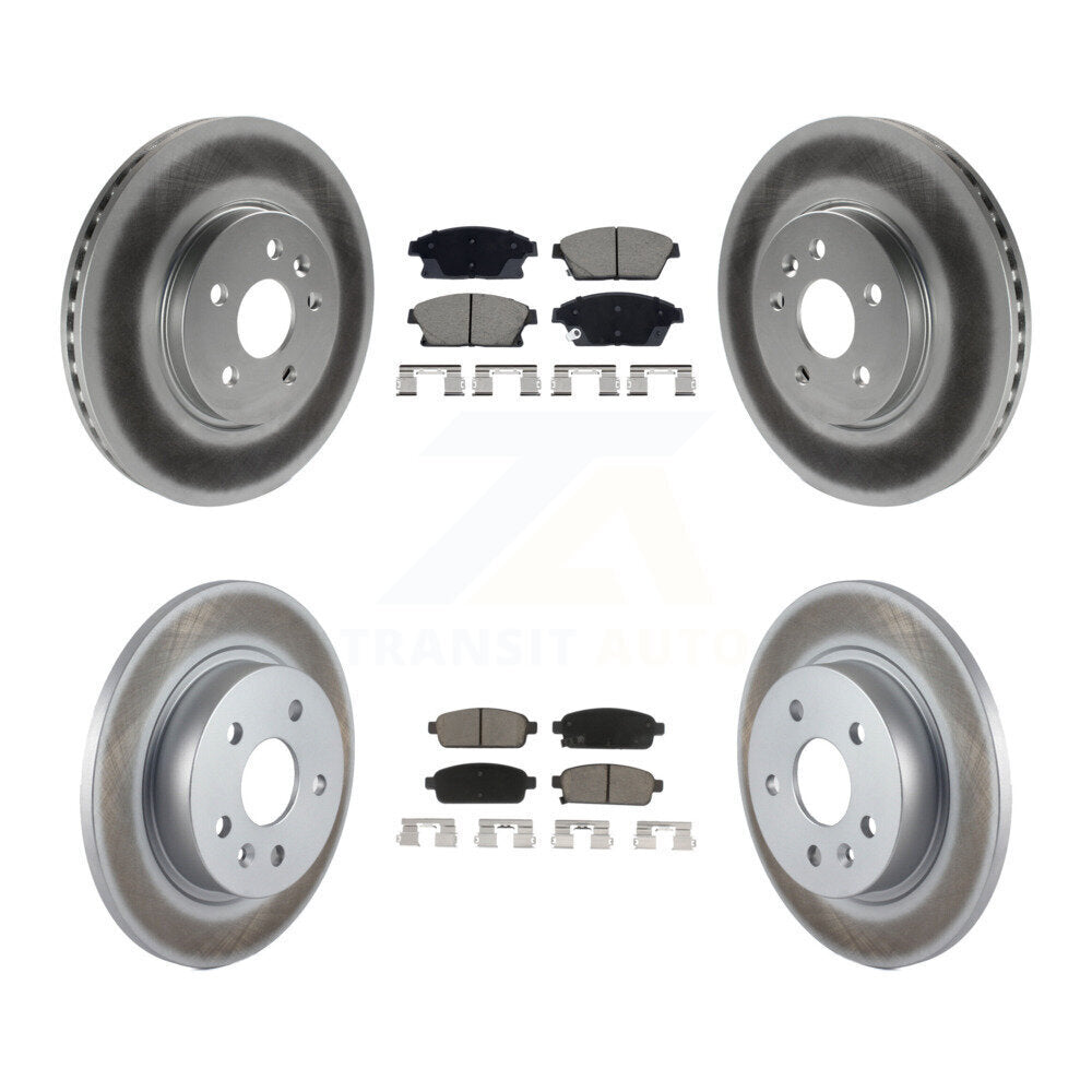 Front Rear Coated Brake Rotor & Ceramic Pad Kit For 2013-2017 Chevrolet Trax Buick Encore KGC-102507