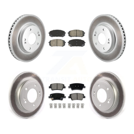 Front Rear Coat Brake Rotor Ceramic Pad Kit For Hyundai Elantra With Manual Parking KGC-102511