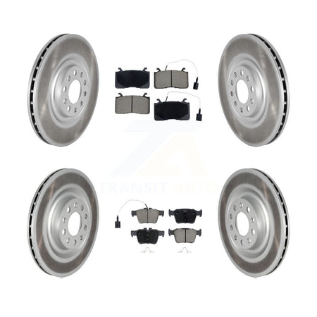 Front Rear Coated Disc Brake Rotors And Ceramic Pads Kit For Alfa Romeo Stelvio Giulia KGC-102518