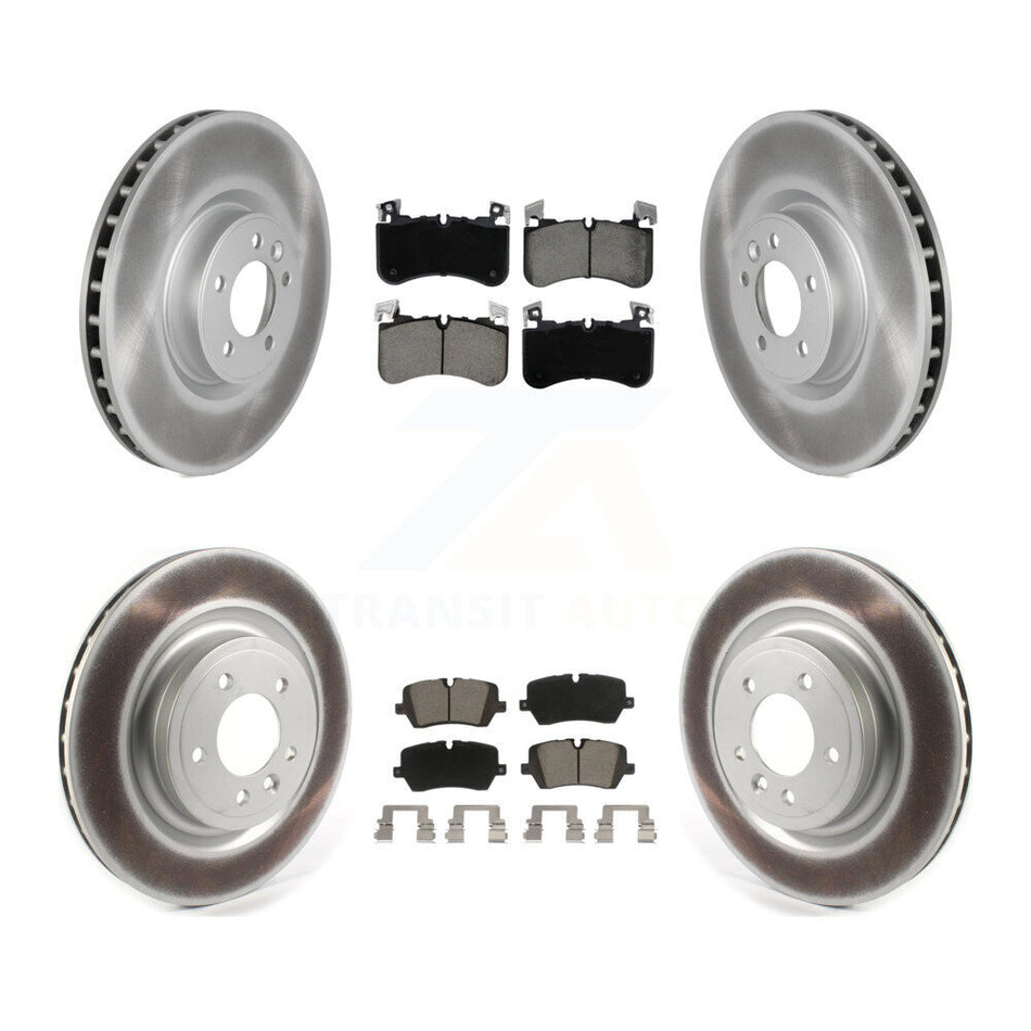 Front Rear Coated Disc Brake Rotors And Ceramic Pads Kit For Land Rover Range KGC-102540