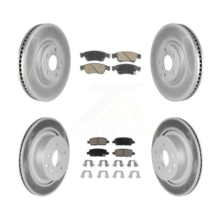 Front Rear Coated Disc Brake Rotors And Ceramic Pads Kit For INFINITI G35 Q60 KGC-102543