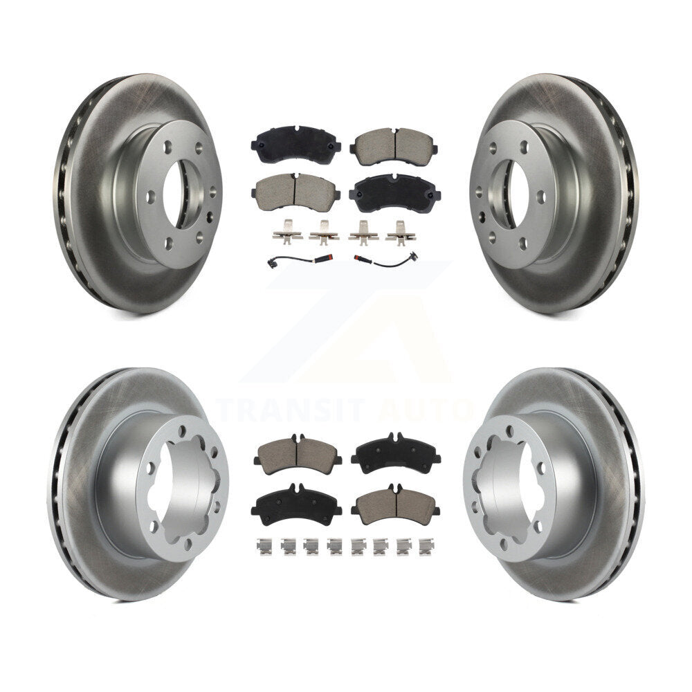 Front Rear Coat Brake Rotors Ceramic Pad Kit For Sprinter 3500 Mercedes-Benz Dodge 3500XD KGC-102545