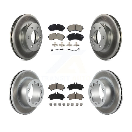 Front Rear Coat Brake Rotors Ceramic Pad Kit For Sprinter 3500 Mercedes-Benz Dodge 3500XD KGC-102545