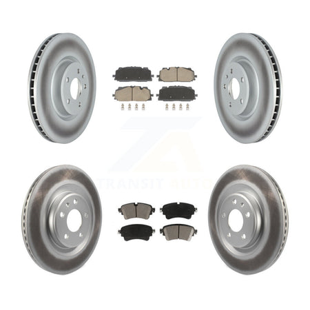Front Rear Coated Disc Brake Rotors And Ceramic Pads Kit For Audi S5 Sportback S4 KGC-102551