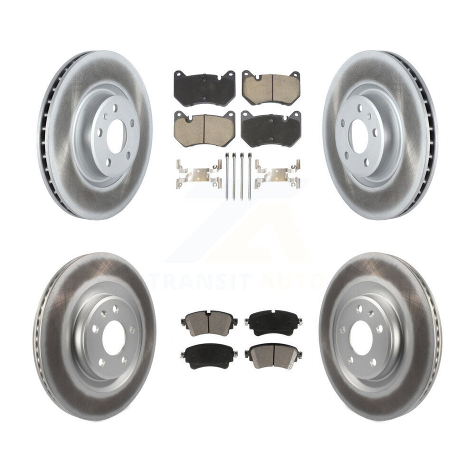 Front Rear Coated Disc Brake Rotors Ceramic Pad Kit For 2018 Audi Q5 With Brembo Calipers KGC-102552