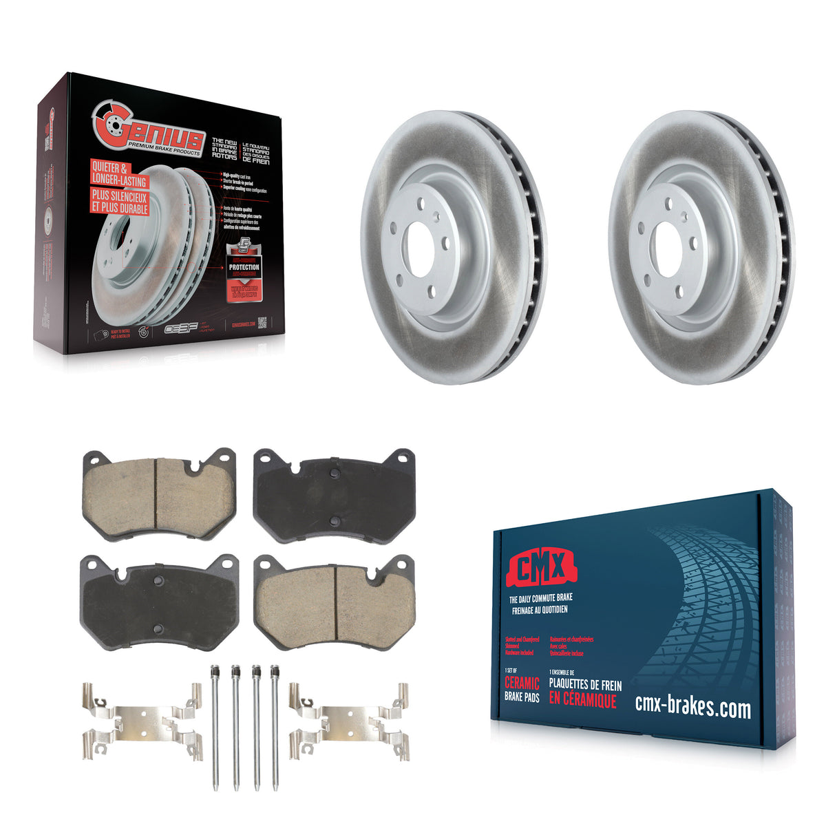 Front Coated Disc Brake Rotors And Ceramic Pads Kit For Audi Q5 Sportback KGC-102554