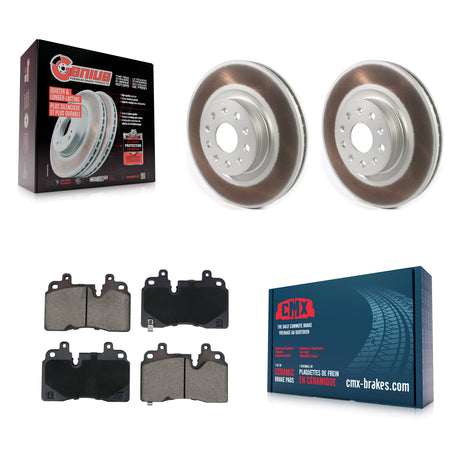 Front Coated Disc Brake Rotors And Ceramic Pads Kit For Cadillac CT6 KGC-102557
