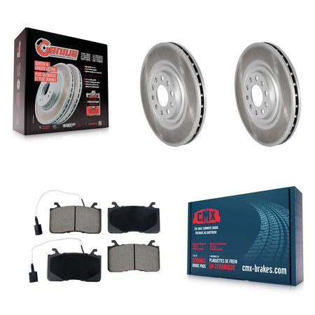 Front Coated Disc Brake Rotors And Ceramic Pads Kit For Alfa Romeo Stelvio Giulia KGC-102561