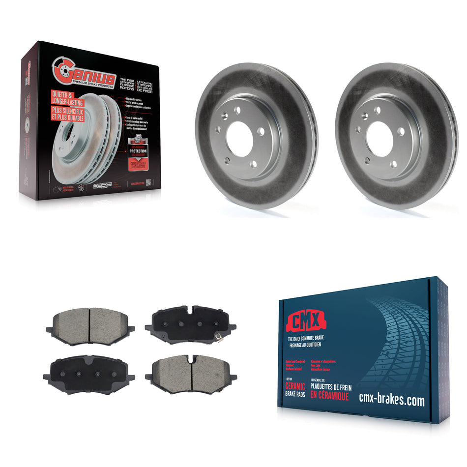 Front Coated Disc Brake Rotor & Ceramic Pad Kit For Chevrolet Trailblazer Buick Encore GX KGC-102564