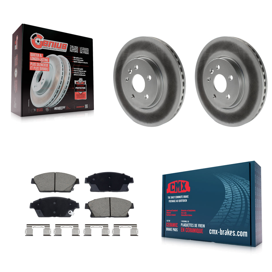 Front Coated Disc Brake Rotor & Ceramic Pad Kit For 2013-2017 Chevrolet Trax Buick Encore KGC-102567