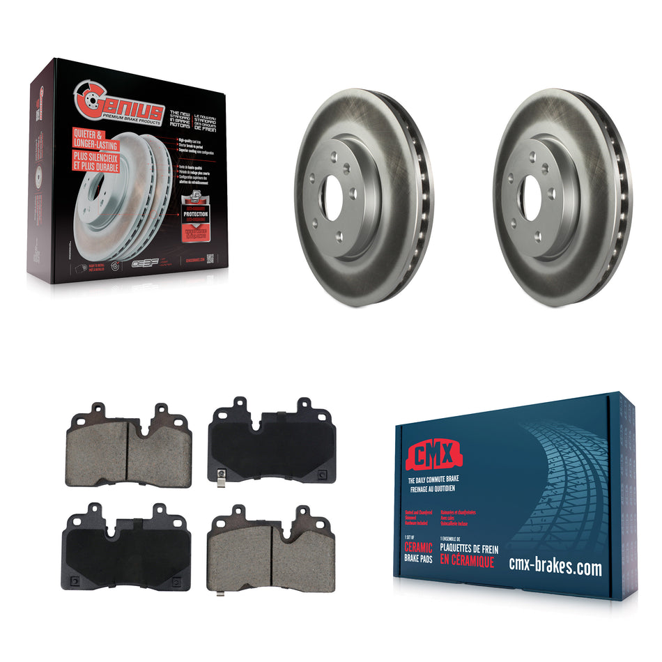 Front Coated Disc Brake Rotors And Ceramic Pads Kit For Chevrolet Corvette KGC-102578