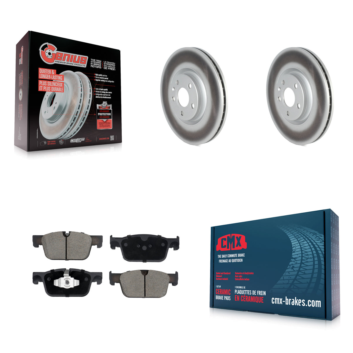 Front Coat Disc Brake Rotors Ceramic Pad Kit For Volvo XC60 S60 V90 Cross Country V60 S90 KGC-102592