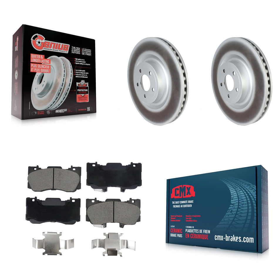 Front Coated Disc Brake Rotors And Ceramic Pads Kit For Ford Mustang KGC-102612