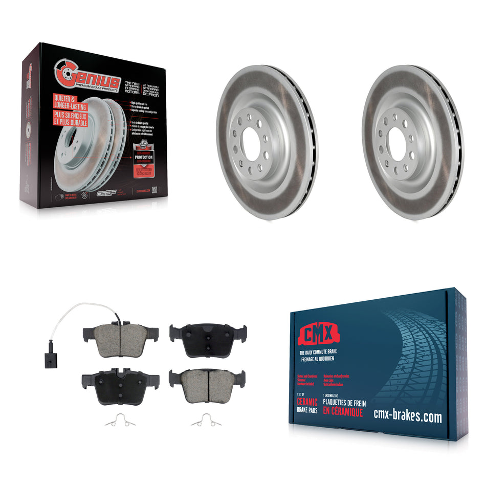 Rear Coated Disc Brake Rotors And Ceramic Pads Kit For Alfa Romeo Stelvio Giulia KGC-102626
