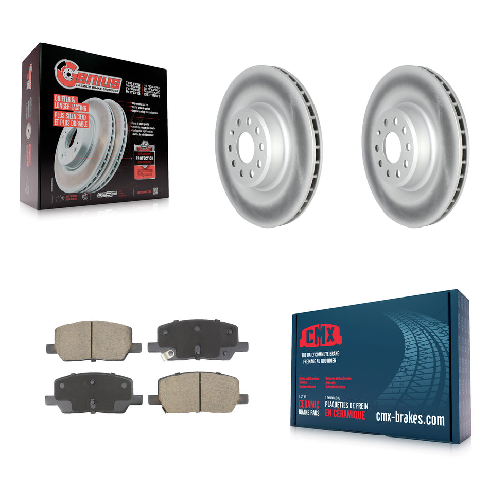 Rear Coat Disc Brake Rotors Ceramic Pad Kit For Tesla X S With Single Piston Caliper KGC-102638