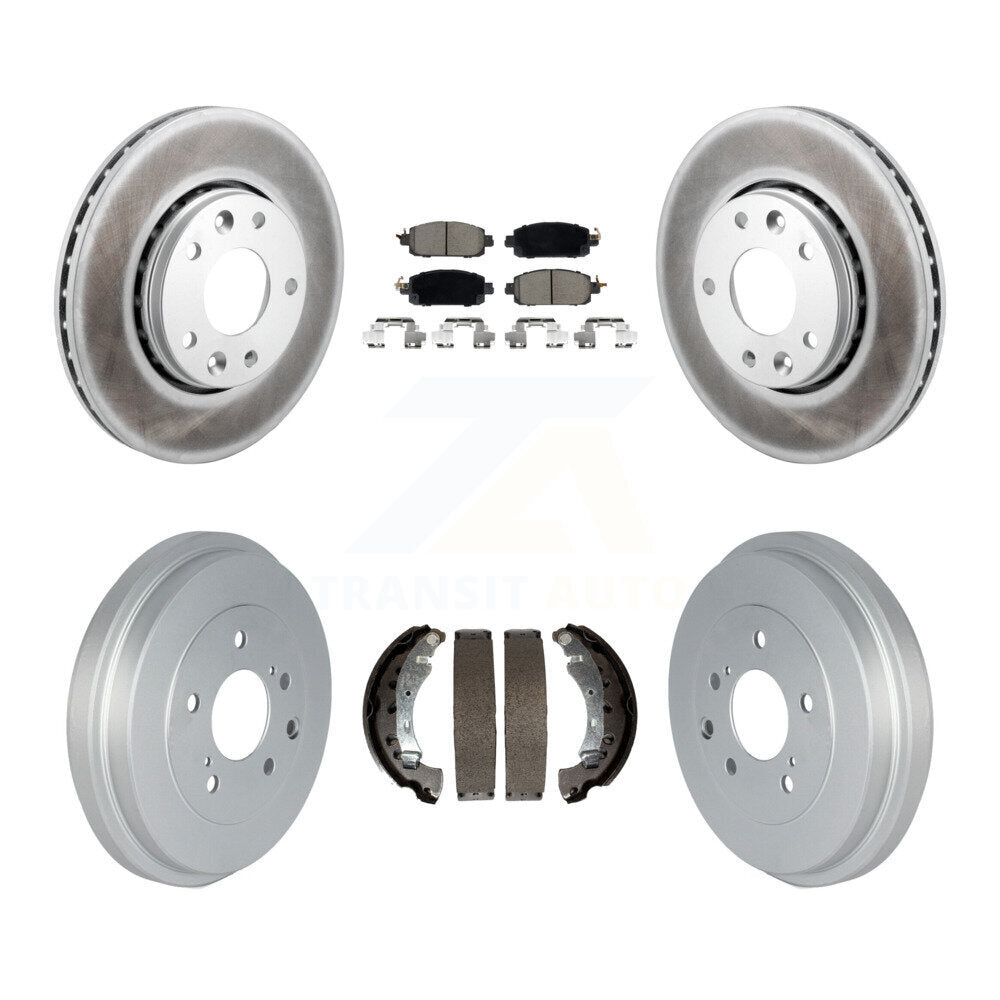 Front Rear Coated Disc Brake Rotors Ceramic Pads And Drum Kit For 2020-2022 Nissan Sentra KGC-102652