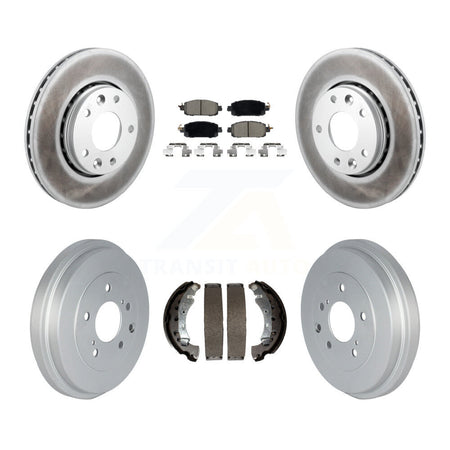 Front Rear Coated Disc Brake Rotors Ceramic Pads And Drum Kit For 2020-2022 Nissan Sentra KGC-102652