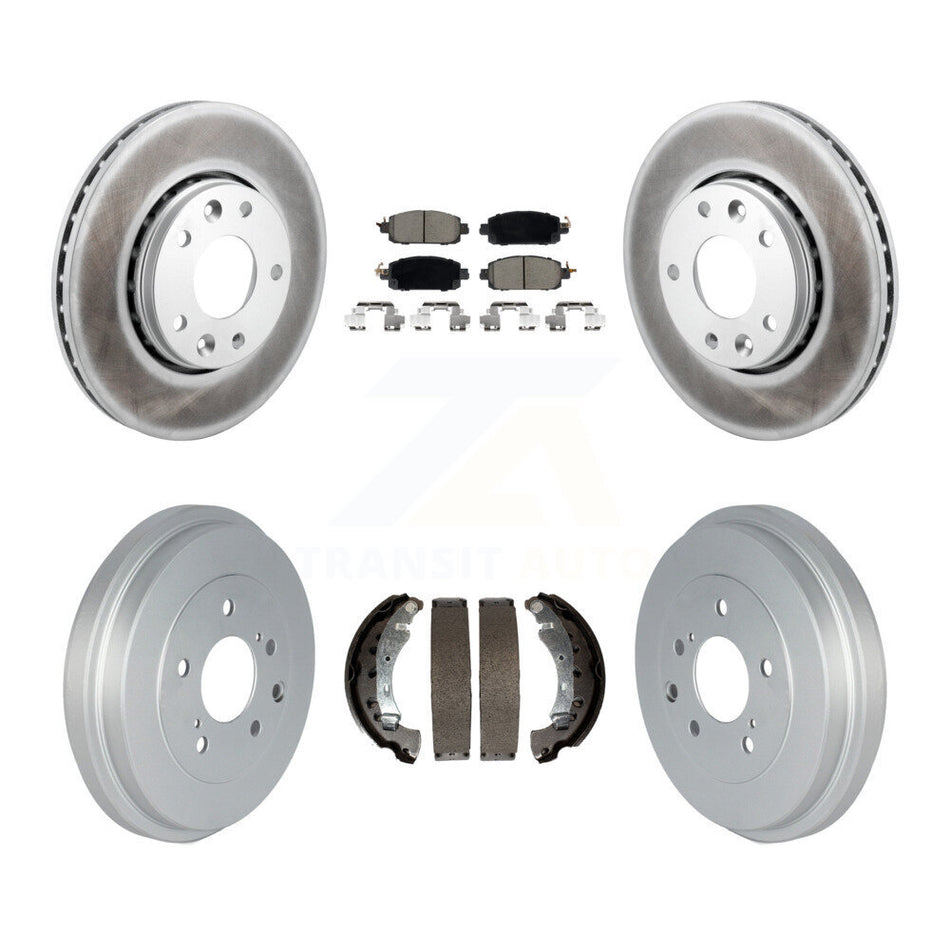 Front Rear Coated Disc Brake Rotors Ceramic Pads And Drum Kit For 2020-2022 Nissan Sentra KGC-102652