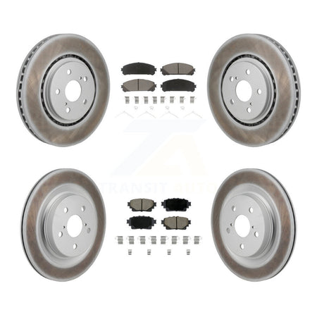 Front Rear Coat Disc Brake Rotor Ceramic Pad Kit For Toyota Sienna RAV4 Prime bZ4X Subaru KGC-102668
