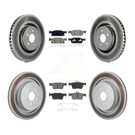 Front Rear Coat Brake Rotors Ceramic Pad Kit For Lincoln Nautilus With Vented KGC-102673
