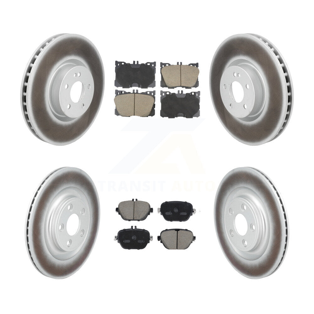 Front Rear Coated Brake Rotors Ceramic Pad Kit For Mercedes-Benz E400 E450 E43 AMG CLS450 KGC-102680