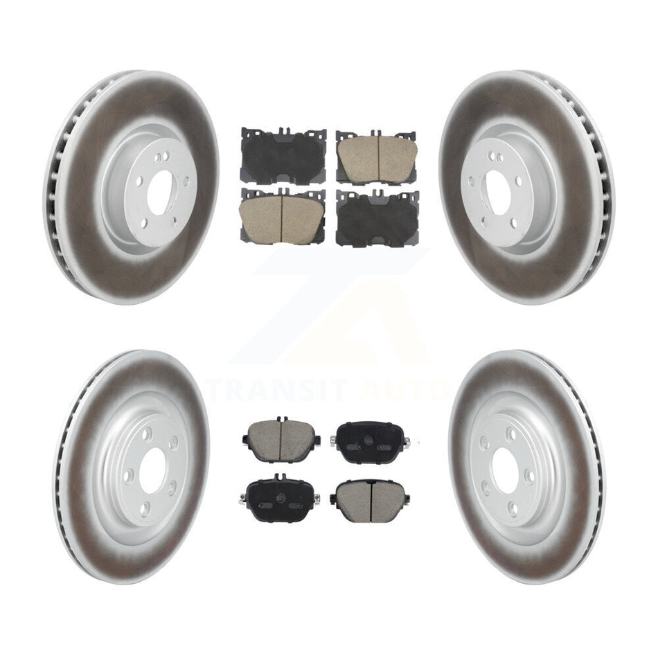Front Rear Coated Brake Rotors Ceramic Pad Kit For Mercedes-Benz E400 E450 E43 AMG CLS450 KGC-102680