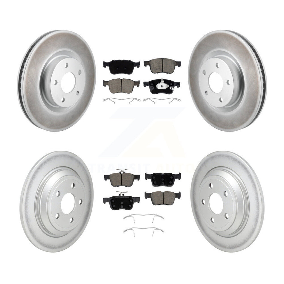 Front Rear Coat Brake Rotors Ceramic Pad Kit For Ford Escape Bronco Sport Lincoln Corsair KGC-102689