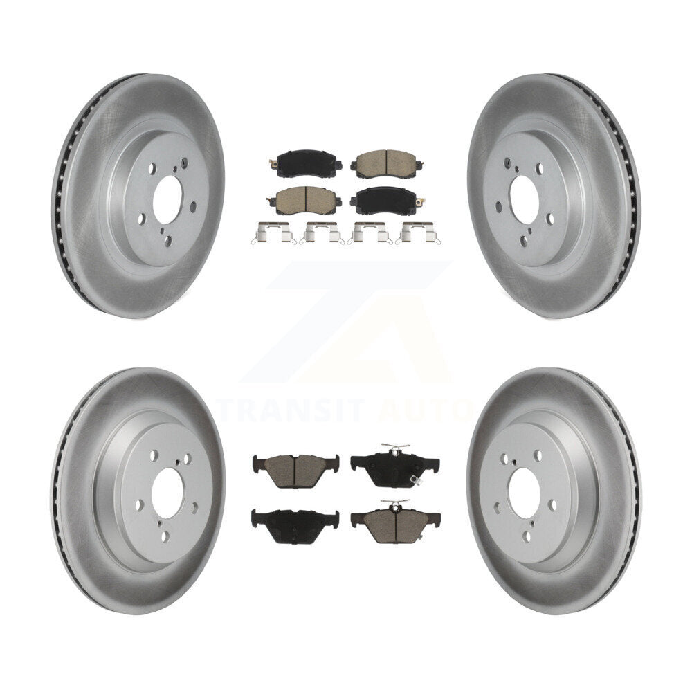 Front Rear Coated Disc Brake Rotors And Ceramic Pads Kit For Subaru Crosstrek KGC-102691