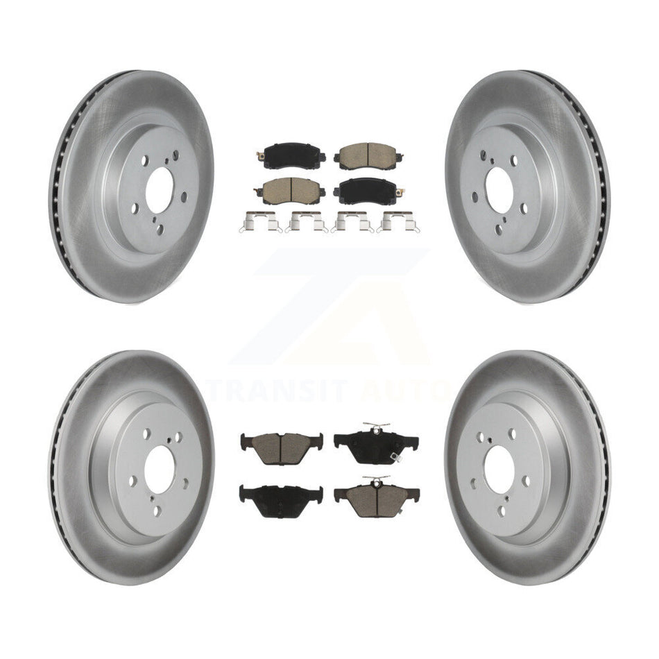Front Rear Coated Disc Brake Rotors And Ceramic Pads Kit For Subaru Crosstrek KGC-102691