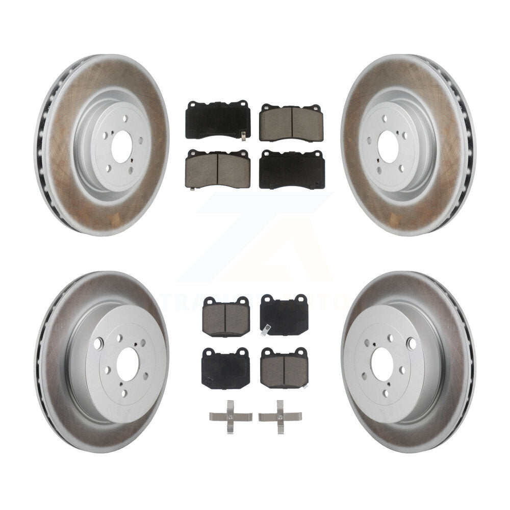 Front Rear Coated Brake Rotor Ceramic Pad Kit For Subaru BRZ Toyota 86 With Brembo Brakes KGC-102693
