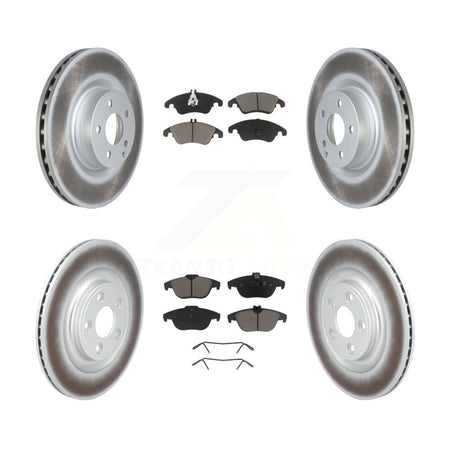 Front Rear Coated Disc Brake Rotors And Ceramic Pads Kit For Mercedes-Benz E400 KGC-102702