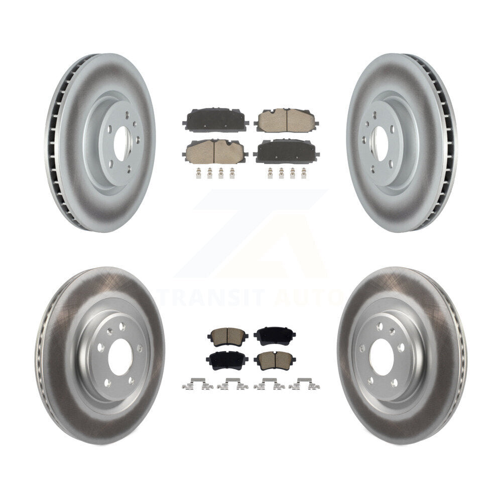 Front Rear Coated Disc Brake Rotors And Ceramic Pads Kit For Audi S5 SQ5 Sportback S4 KGC-102705
