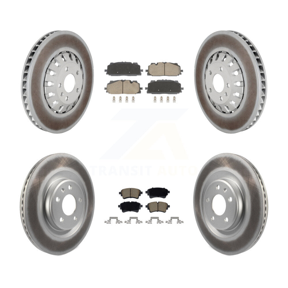 Front Rear Coated Disc Brake Rotors And Ceramic Pads Kit For Audi A6 Quattro A7 Sportback KGC-102706