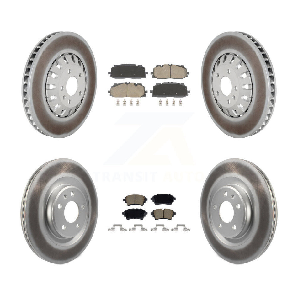 Front Rear Coated Disc Brake Rotors And Ceramic Pads Kit For Audi A6 Quattro A7 Sportback KGC-102706