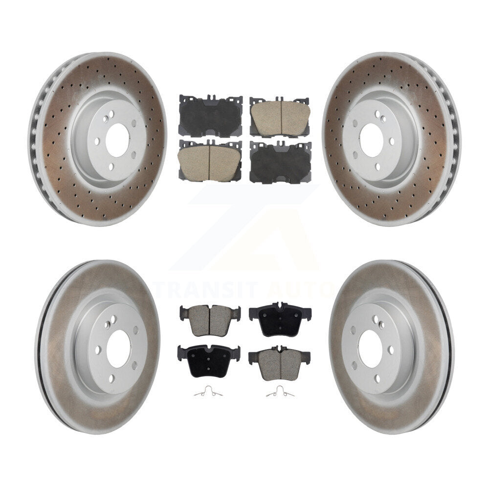 Front Rear Coat Brake Rotors Ceramic Pad Kit For Mercedes-Benz C43 AMG GLC43 C450 GLC350e KGC-102726