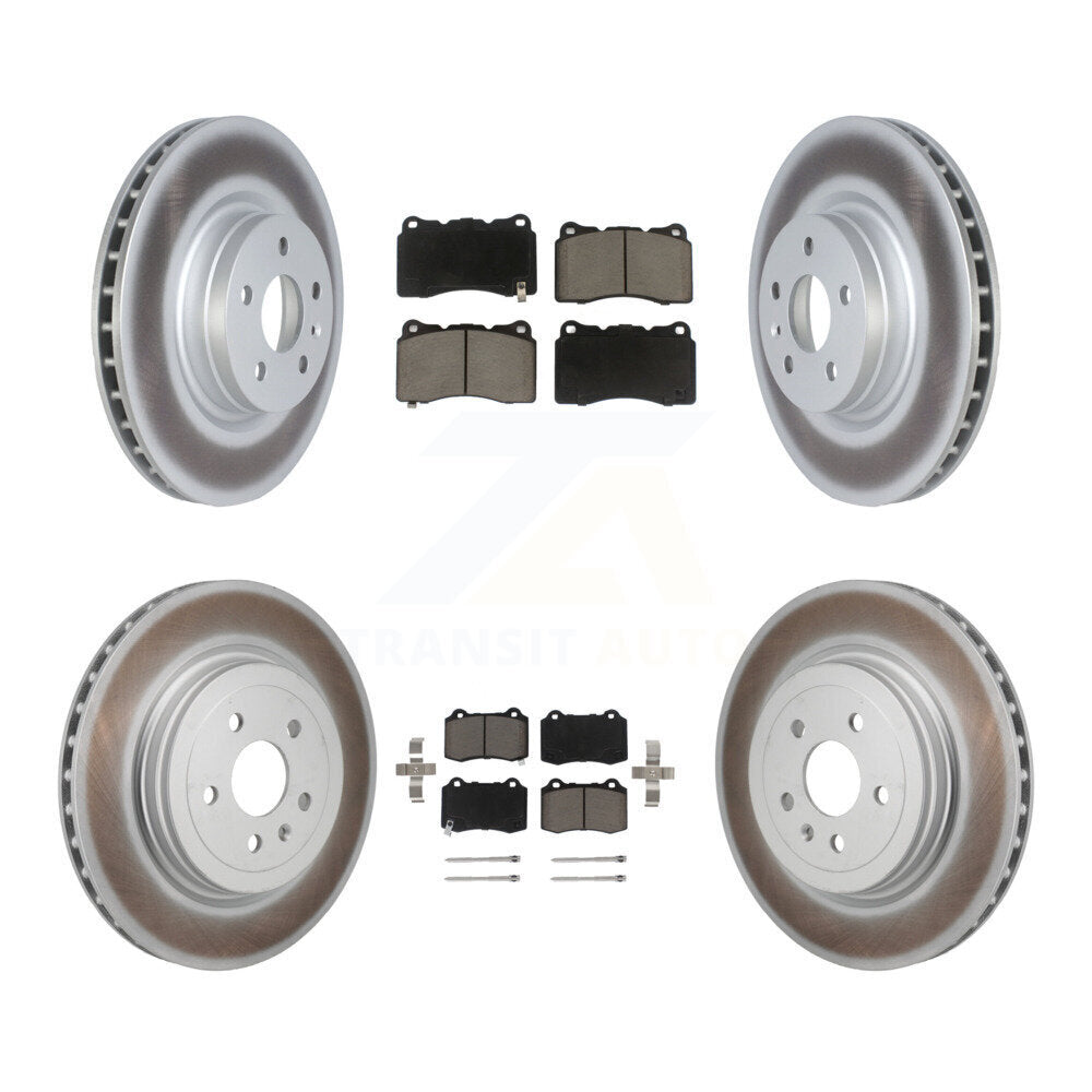Front Rear Coated Disc Brake Rotors And Ceramic Pads Kit For Tesla S KGC-102727