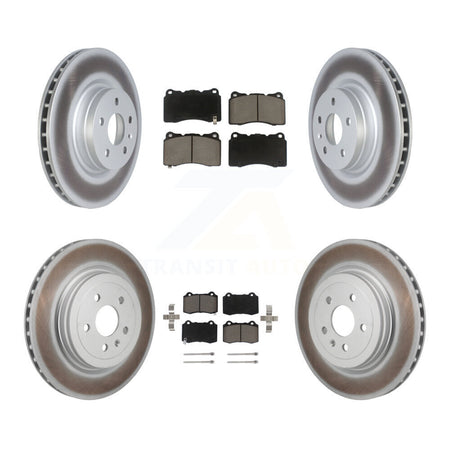 Front Rear Coated Disc Brake Rotors And Ceramic Pads Kit For Tesla S KGC-102727