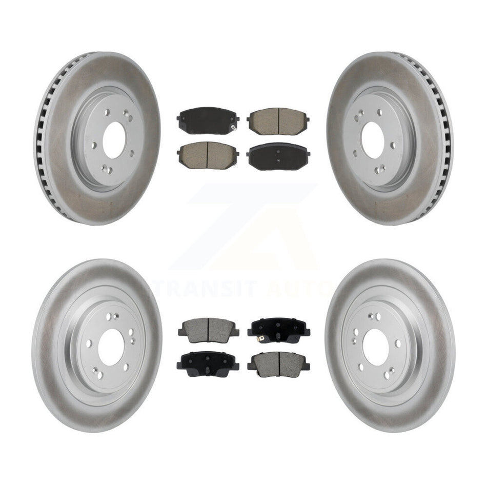 Front Rear Coated Disc Brake Rotors And Ceramic Pads Kit For Hyundai Ioniq 5 Kia EV6 6 KGC-102735