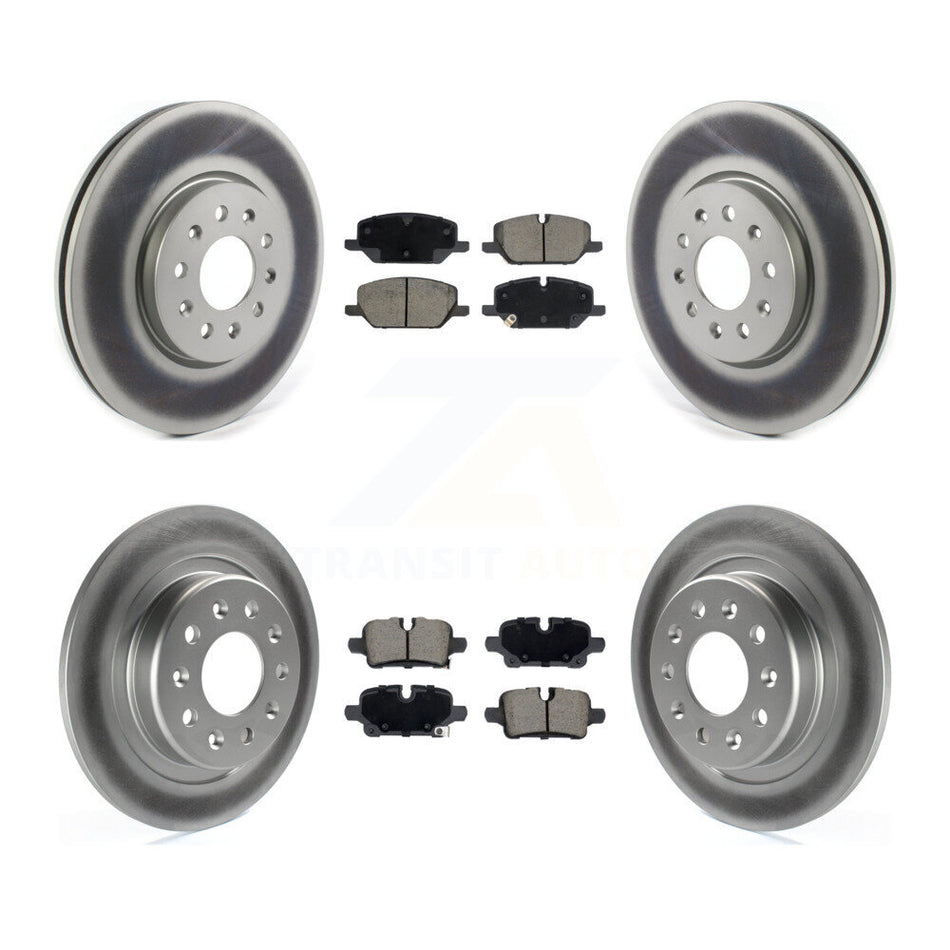 Front Rear Coated Disc Brake Rotor Ceramic Pad Kit For 2021 Chevrolet Equinox GMC Terrain KGC-102736
