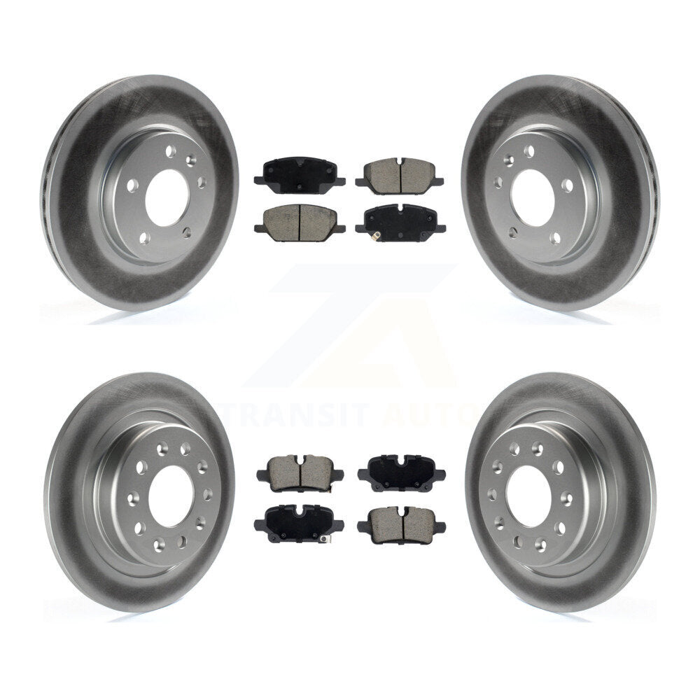 Front Rear Coated Disc Brake Rotors And Ceramic Pads Kit For GMC Terrain KGC-102737
