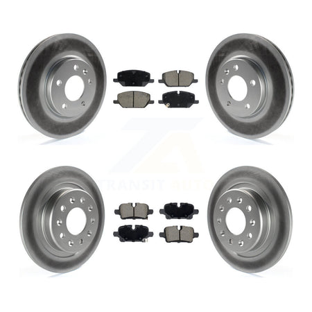 Front Rear Coated Disc Brake Rotors And Ceramic Pads Kit For GMC Terrain KGC-102737
