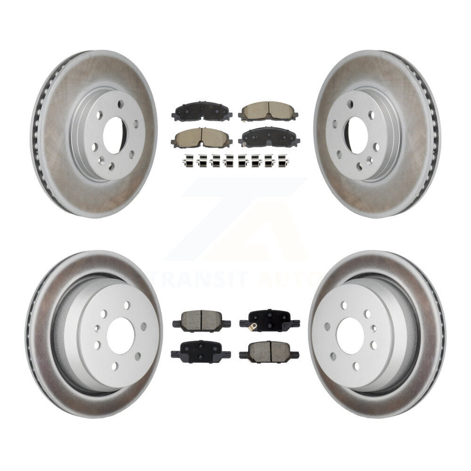 Front Rear Coated Brake Rotor Ceramic Pad Kit For 2021-2022 Chevrolet Colorado GMC Canyon KGC-102738