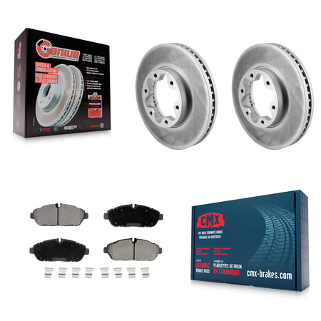 Front Coated Brake Rotor Ceramic Pad Kit For Ford Transit-250 Transit-350 Transit-150 AWD KGC-102753