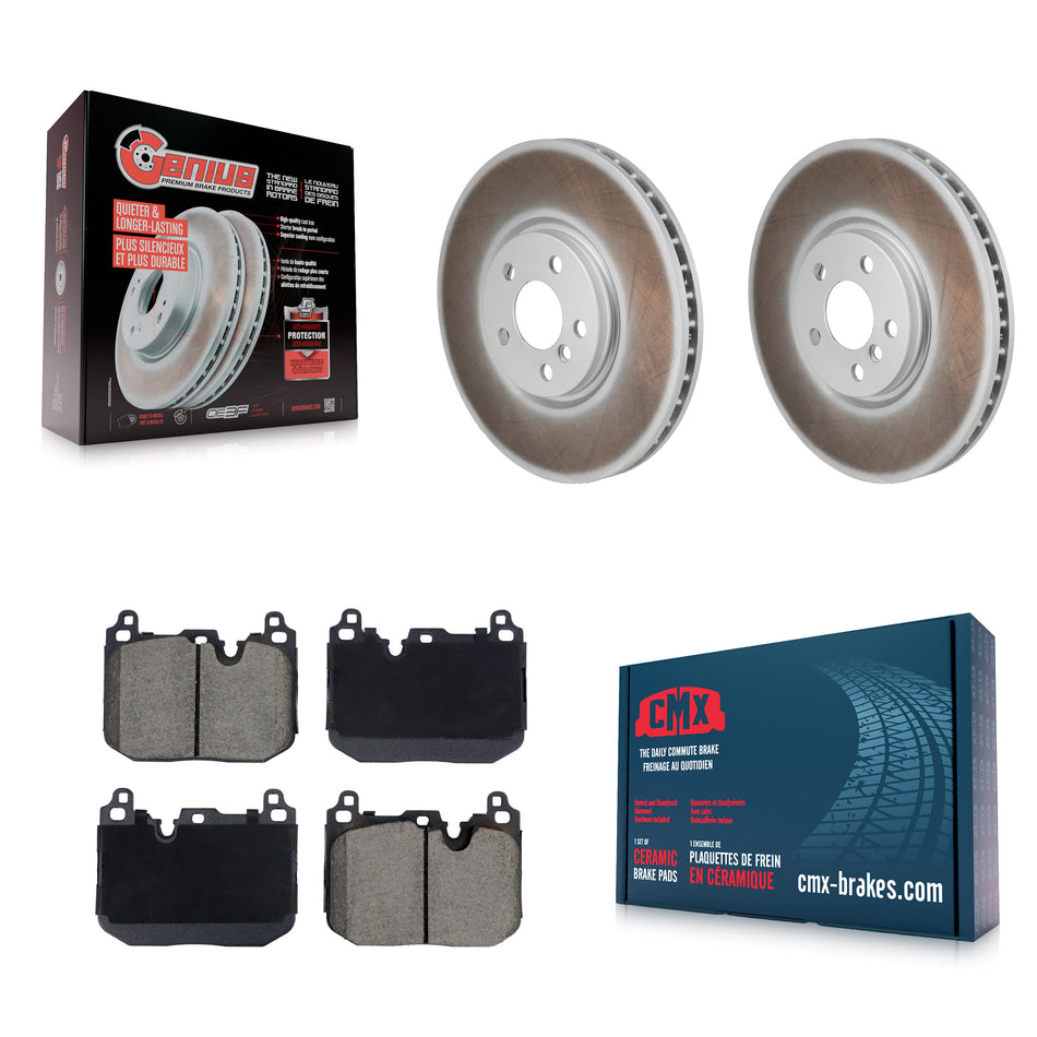Front Coated Disc Brake Rotors And Ceramic Pads Kit For Mini Cooper Countryman Clubman KGC-102773