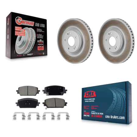 Front Coated Disc Brake Rotors And Ceramic Pads Kit For Hyundai Santa Fe Kia Sorento Cruz KGC-102777