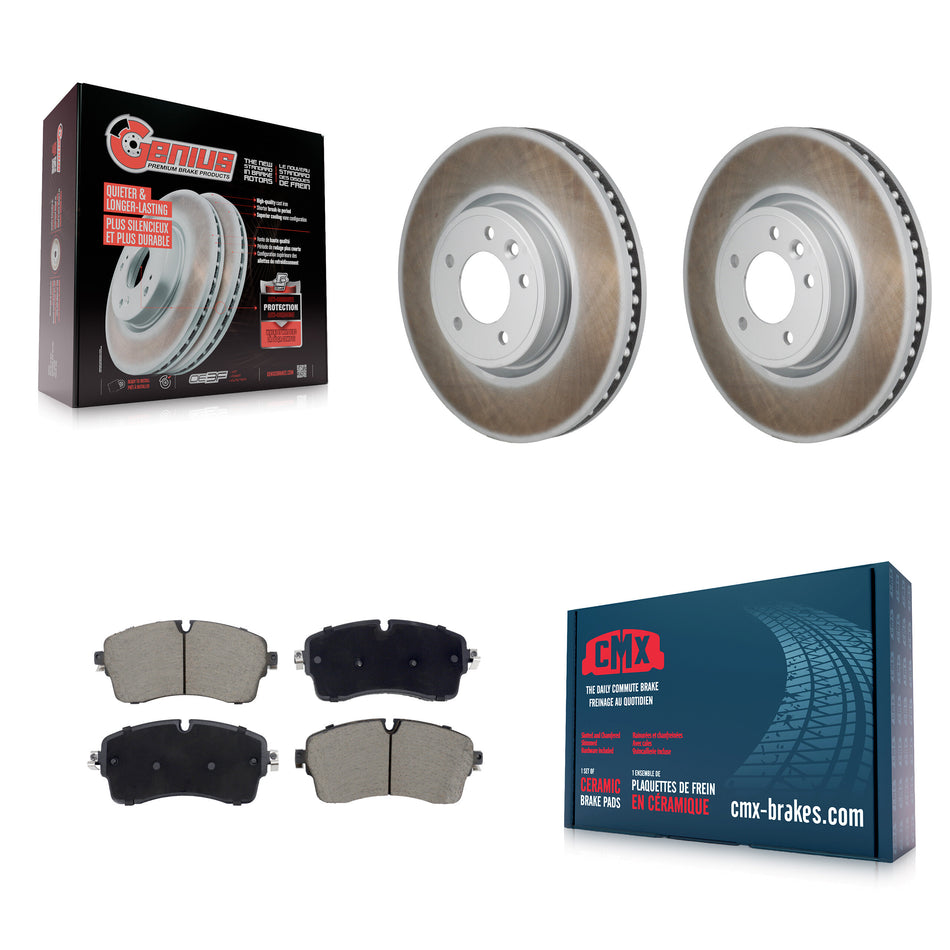 Front Coat Disc Brake Rotors Ceramic Pad Kit For Land Rover Discovery Range DIESEL engine KGC-102790
