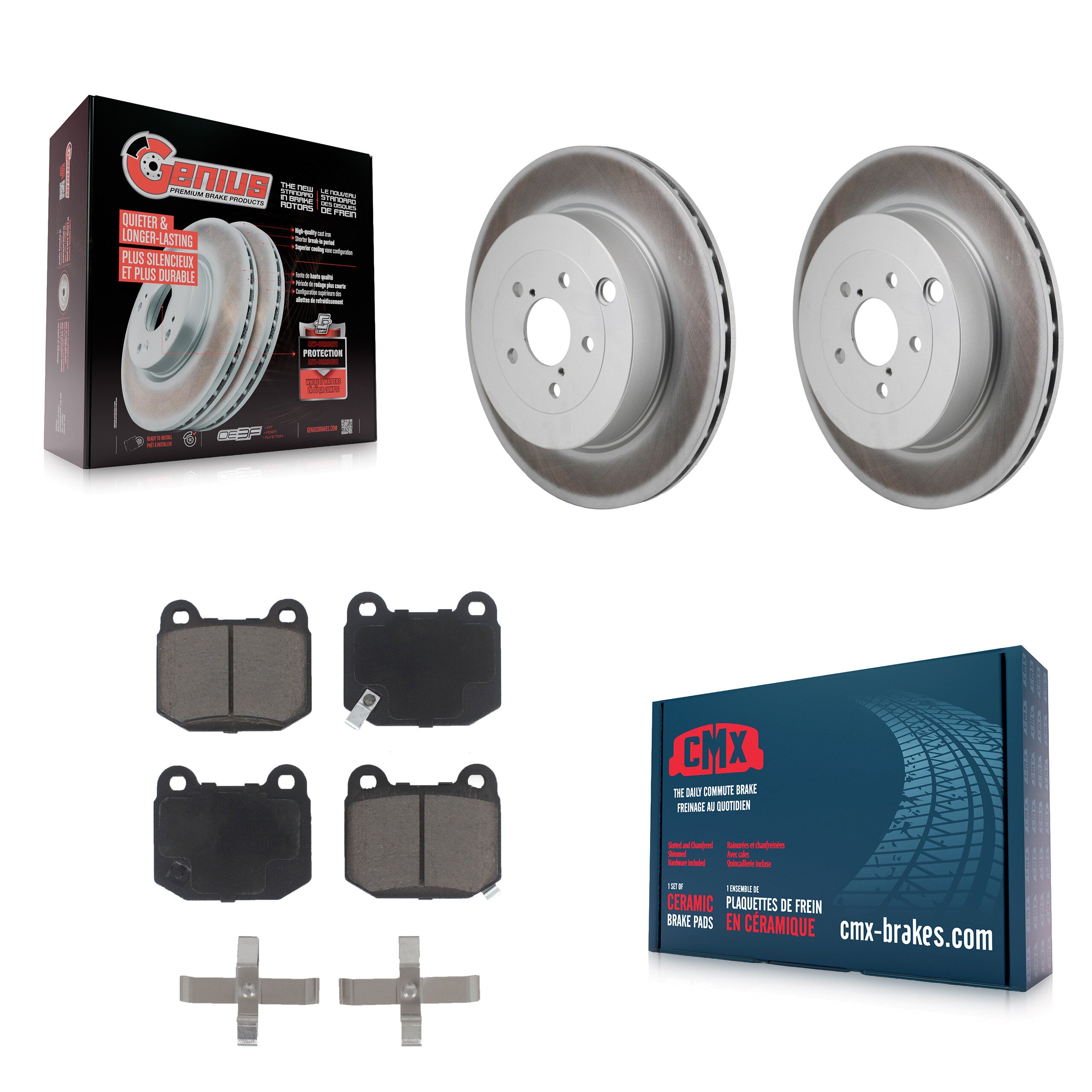 Rear Coated Disc Brake Rotors Ceramic Pad Kit For Subaru BRZ Toyota 86 With Brembo Brakes KGC-102810